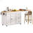 74.8" Kitchen Island With Extendable Dining Table, Kitchen Storage Cart With 3 Drawers, Power Outlet, Rolling Kitchen Island On Wheels With Spice Rack And 2 Door Cabinet, For Kitchen-1008171138