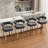 Gray Fleece Upholstered Chairs With Gold Metal Square Legs, No Wheels, Ideal For Office And Reception, Comfortable Lying Experience Decorative High - Quality Frame Rebound Sponge-292227950