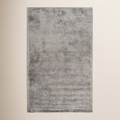 Balos Hand Tufted Viscose Geometric Indoor Rug