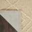 Tapis beige abstrait en laine touffeté-910835476