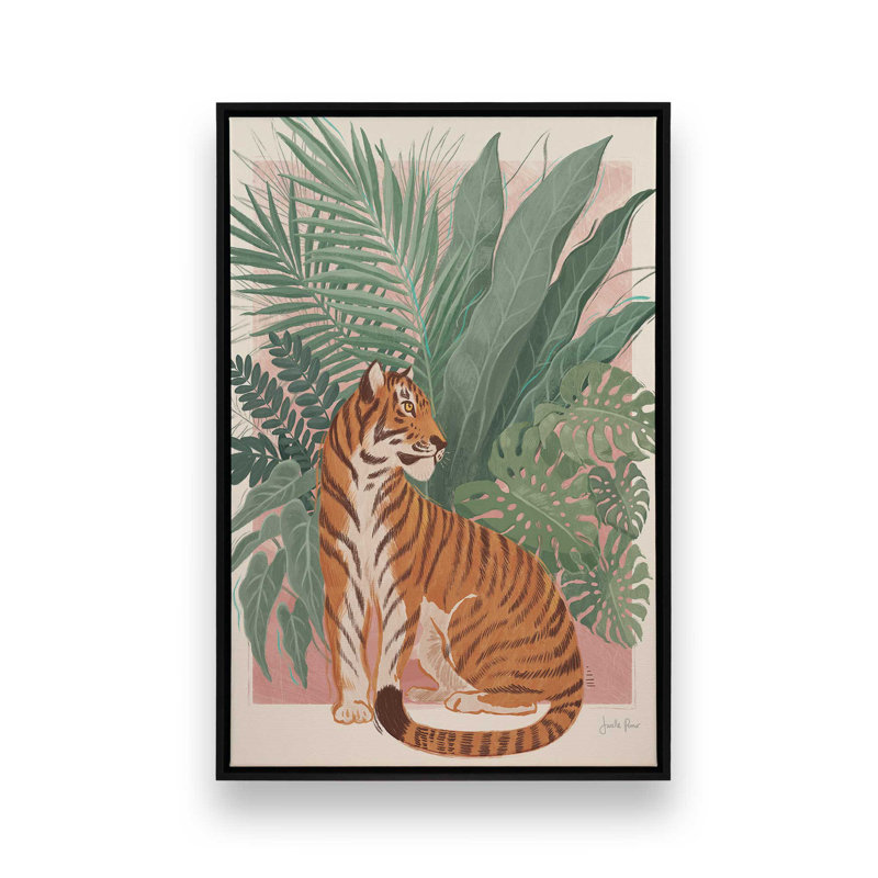«Jungle Majesty», reproduction sur toile, Cadre flottant noir satiné, H 30,75 po x l 20,75 po x P 1,75 po