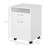 Mobile Storage Cabinet with Drawer and Door, White MDF Printer Stand on Casters