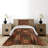 Folk Rustic Polyester Geometric Shapes Coverlet-41886777