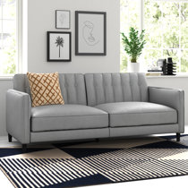 Isadore Queen Size 2-Cushion Fabric Sleeper Sofa with Tufted Back