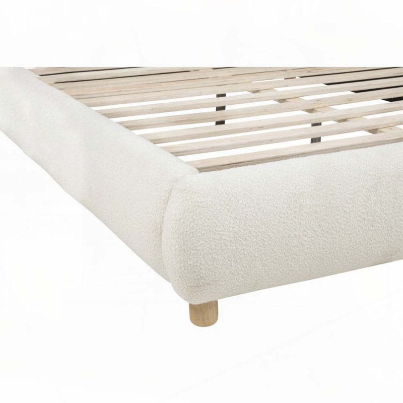 Grand lit en tissu doux en toile de jute, Ivoire ivoire