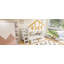 Lit superposé sur le toit en bois avec tiroirs de rangement pour porte de fenêtre et escalier pour enfants-2073138552