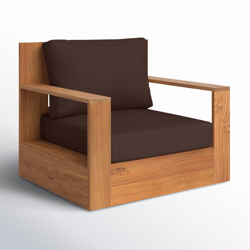 Krista Teak Armchair, Dark Brown