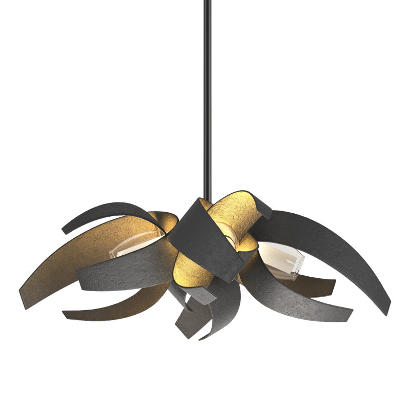 Corona 4 - Light Unique/Statement Geometric Chandelier, Black
