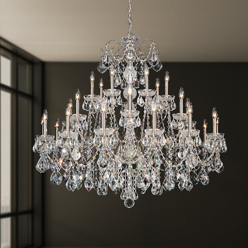 Century 28 - Light Glass Chandelier, Black pearl