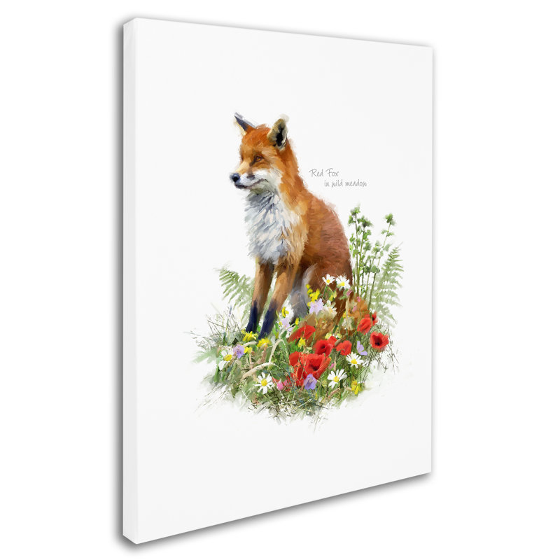'Fox' Print on Wrapped Canvas, 47" H x 35" W x 2" D
