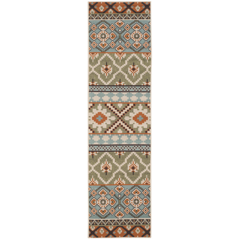 Tapis intérieur / extérieur Northpoint Southwestern, Tapis de couloir 2 pi 3 po x 6 pi