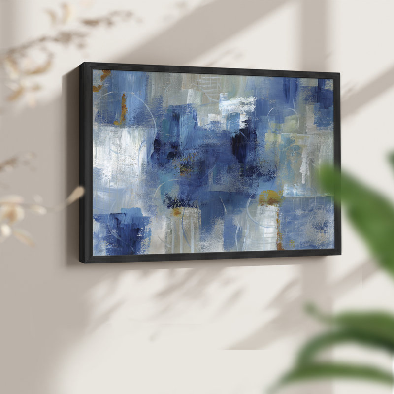 Bleu matin - reproduction encadrée, Noir, noir, noir, noir, H 16 po x l 20 po