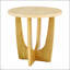 Table de bout ronde en bois de 25 pouces, table de chevet moderne de style Mid-Century pour les salons et les salles de réception