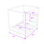 Lit plateforme à baldaquin en bois avec tête de lit tapissier en lin et pieds de soutien-129053114-129053115