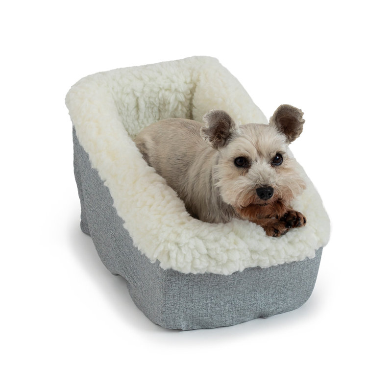 Small Gray and White Soft Sided Dog Carrier