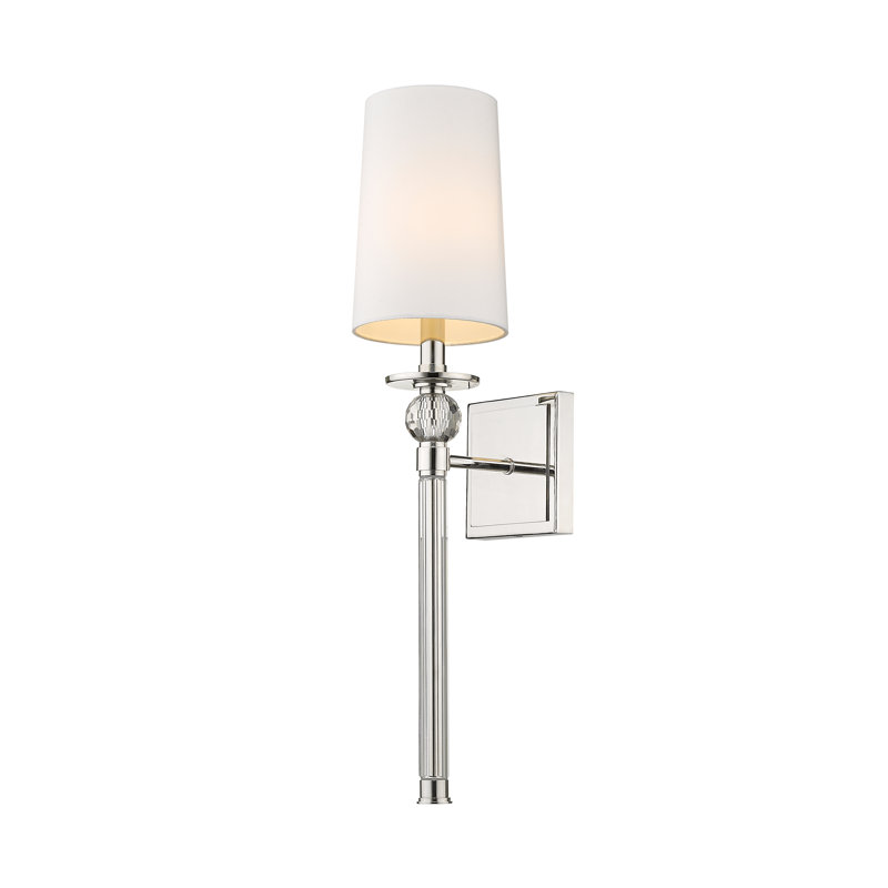 Ophia Armed Sconce, Polished Nickel