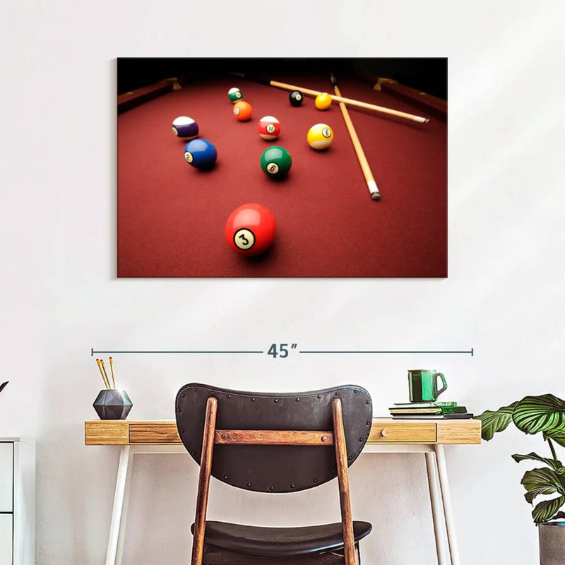 Senne, jeu de billard, H 26 po x l 39 po