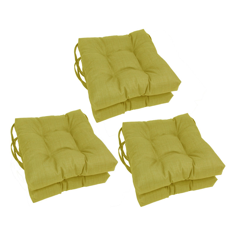 Outdoor 3.5'' Dining Chair Seat Cushion, Lime