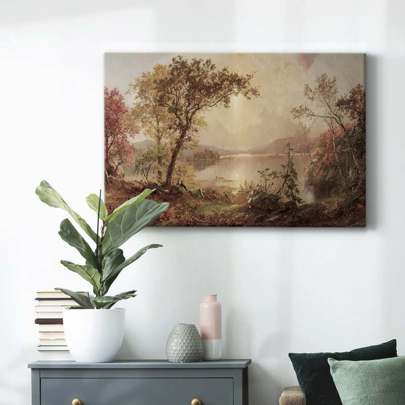 Paysage rétro -ccccxxix, H 13 po x l 19 po x P 1,5 po, Toile tendue