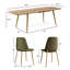 Ensemble de table de salle à manger pour 6 personnes avec table extensible et 6 chaises rembourrées en tissu-1804944125