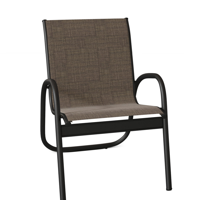 Fauteuil de patio Gardenella, Moka Sunbrella®, Noir texturé