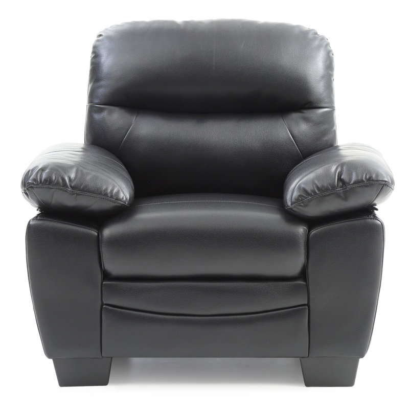 Fauteuil Mouton de 99,06 cm de large, Similicuir noir