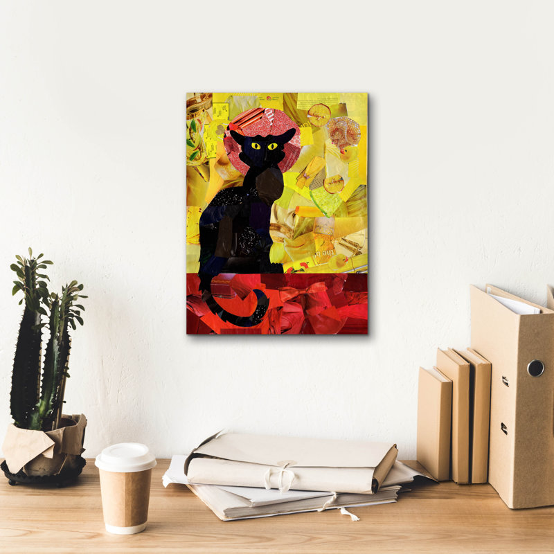 Toile épique «Le Chat Noir» par Artpoptart, toile «Le Chat Noir» par Artpoptart, H 16 po x l 12 po x P 0,75 po