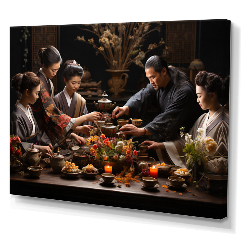 Asian Art Harmony In Tea IX, reproduction d'art sur toile, Toile tendue, H 12 po x l 20 po x P 1 po
