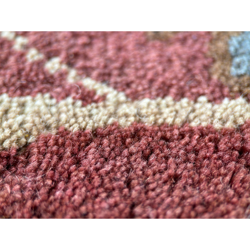 Tapis oriental rouille en laine touffeté à la main Lydia, Rond 6 pi