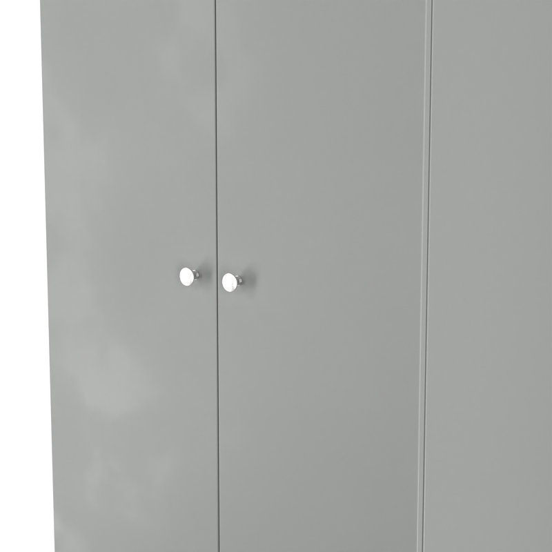 Borth 2 Door 2 Drawer Wardrobe , Uniform Grey/Dusk Grey