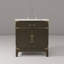 Ensemble de meuble-lavabo simple avec plateau en marbre et robinet