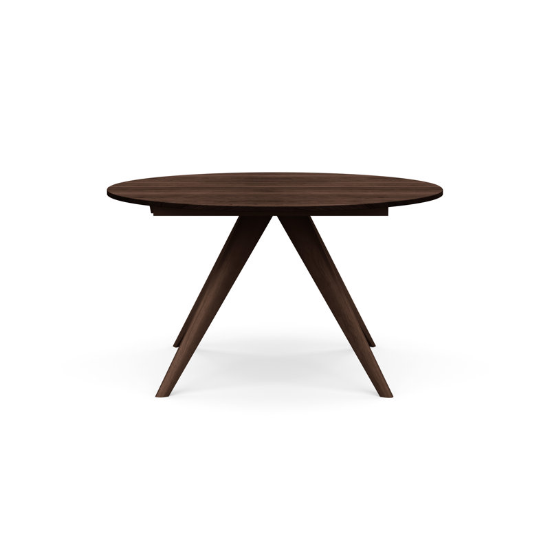 Table à rallonge ronde Catalina, Cerise fumée, L 60 po x l 60 po