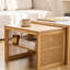 Ensemble de 2 tables basses Darrek en bois massif et rotin