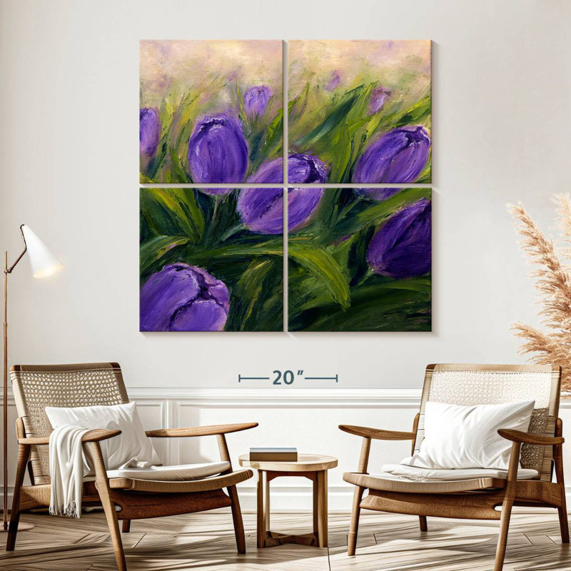 Tulipes Harnek mauve foncé, H 57 po x l 57 po