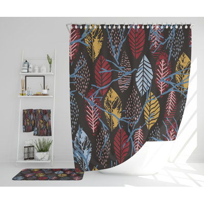 Naylia Polyester Shower Curtain Set