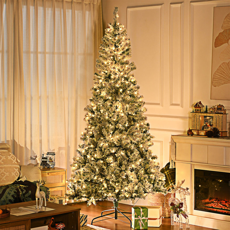 Grand arbre de Noël artificiel pré-éclairé, 7'5"