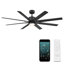 Renegade 8 - Blade Outdoor Integrated LED Smart Standard Ceiling Fan with Remote Control and Light Kit Included-48482677-48482676-48482674