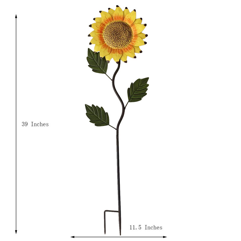 Piquet de jardin tournesol déshonorant