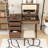 Makeup Vanity Desk with LED Flip-Top Mirror, Stool, 3 Drawers & 10 Compartments