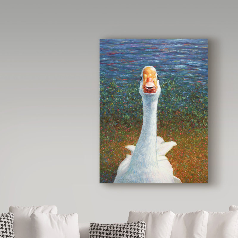 Oie - reproduction sur toile, H 19 po x l 14 po x P 2 po