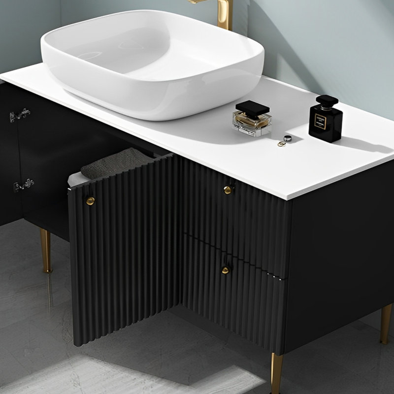 Armoire de salle de bain en marbre de style nordique
