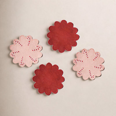 Provence Candy Cane Cocktail Napkins Set