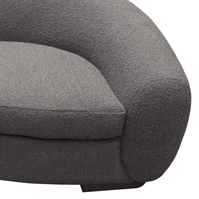 Charcoal Boucle Textured 97'' Track Arm Sofa