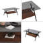 Table basse rectangulaire avec plateau en verre trempé et pieds en métal, table moderne pour le salon-464237459-464237460
