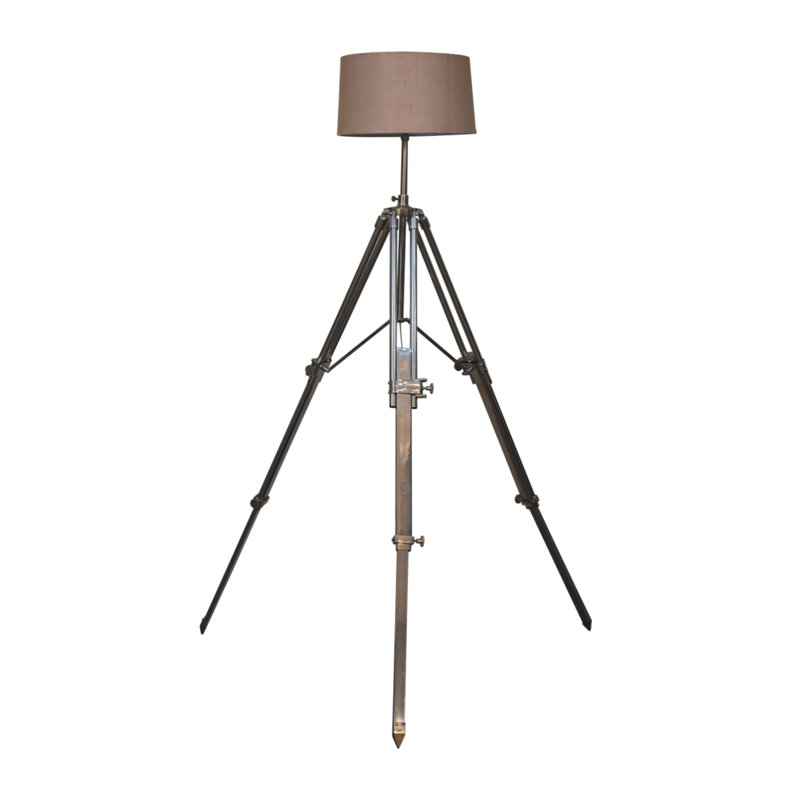 Briggs 95cm Chrome Tripod Floor Lamp