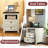 Winston Porter Farmhouse Charging Nightstand – 2 Drawers + Open Cabinet, 18"x18"x24" – Multi-Use End Table for Living Room, Bedroom or Office-1645069056-1645040090