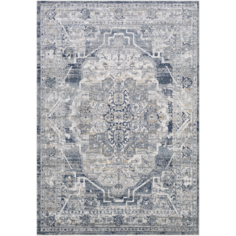 Tapis oriental gris / brun clair Jaymes, Rectangle 5 pi 3 po x 7 pi 3 po