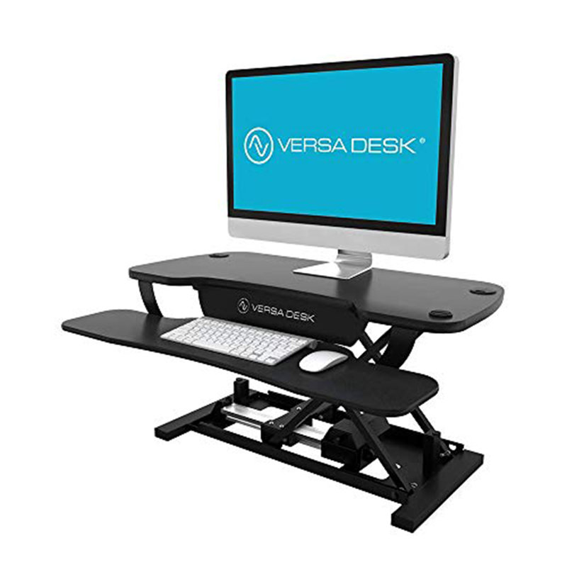 Convertisseur de bureau debout à hauteur ajustable, Noir, H 20 po x l 40 po x P 24 po