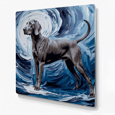 Dogs Weimaraner Gray Metal Wall Art