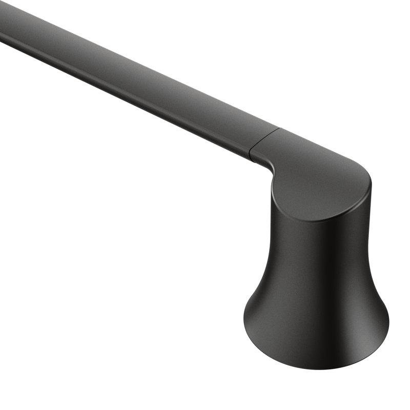 Doux 18" Wall Mounted Towel Bar, Matte Black